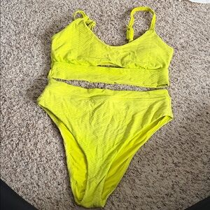 Aerie Neon Yellow Bikini Set